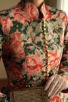 Victorian 19th Century Interpreted Design Volanlı Printed Ceket
