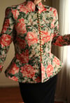 Victorian 19th Century Interpreted Design Volanlı Printed Ceket