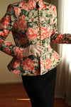 Victorian 19th Century Interpreted Design Volanlı Printed Ceket
