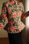 Victorian 19th Century Interpreted Design Volanlı Printed Ceket
