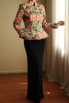 Victorian 19th Century Interpreted Design Volanlı Printed Ceket