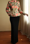 Victorian 19th Century Interpreted Design Volanlı Printed Ceket