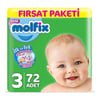 Molfix Fırsat Paket 3 Midi 4-9 Kg 72 Adet
