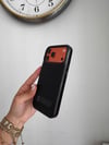     Lüks Deri Standlı İphone Telefon Kılıfı Siyah