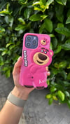 Ayıcım Pembe Silikon İphone Telefon Kılıfı