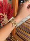 Charmlı Applewatch Kordon Gold Nazar Boncuksuz