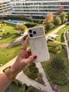 Color Frame MagSafe İphone Telefon Kılıf Krem