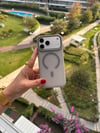 Color Frame MagSafe İphone Telefon Kılıf Gri
