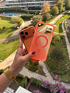 Color Frame MagSafe İphone Telefon Kılıf Turuncu