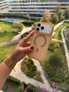 Color Frame MagSafe İphone Telefon Kılıf  Gold
