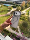 Color Frame MagSafe İphone Telefon Kılıf Gri