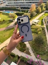 Color Frame MagSafe İphone Telefon Kılıf Lacivert