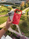 Color Frame MagSafe İphone Telefon Kılıf Kırmızı