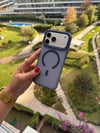 Color Frame MagSafe İphone Telefon Kılıf Lacivert
