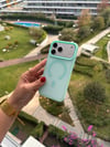Color Frame MagSafe İphone Telefon Kılıf Turkuaz