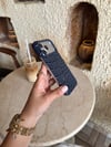 Croco Yılan Derili İphone Telefon Kılıfı Lacivert