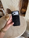 Croco Yılan Derili İphone Telefon Kılıfı Siyah