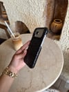 Croco Yılan Derili İphone Telefon Kılıfı Siyah