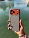 Elegant Deri Magsafe İphone Telefon Kılıfı Gri