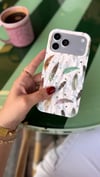 Flower Pastel İphone Telefon Kılıfı Tüy