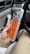 Glitter Magsafe İphone Telefon Kılıfı Turuncu