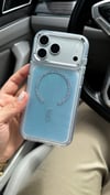Glitter Magsafe İphone Telefon Kılıfı Mavi
