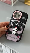 Kuromi Detaylı İphone Telefon Kılıfı Kabartmalı