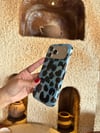 Leopar Desen Hologram İPhone Telefon Kılıfı Mavi