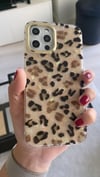 Leopar Desen Telefon Kılıfı Açık Kahve