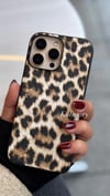 Leopar İphone Telefon Kılıfı Deri