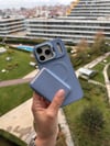 MagSafe Uyumlu Kartlıklı İphone Telefon Kılıfı Buzul Mavi