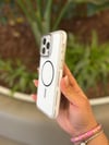 Magsafe Uyumlu Renkli İphone Telefon Kılıfı Beyaz