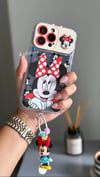 Minnie Mouse İphone Telefon Kılıfı Charmlı