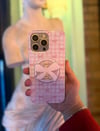 Pembe Fiyonk Desenli Magsafe Popsocketli İphone Telefon Kılıfı