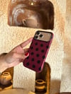 Puantiye İphone Telefon Kılıfı Cherry