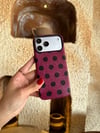 Puantiye İphone Telefon Kılıfı Cherry