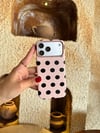Puantiye İphone Telefon Kılıfı Pembe
