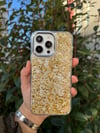 Sim Parçacıklı İphone Telefon Kılıfı Gold