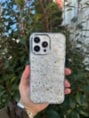 Sim Parçacıklı İphone Telefon Kılıfı Gümüş