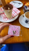 Simli Kalp Airpods Kılıfı Pembe