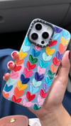 Sparkle İphone Telefon Kılıfı Renkli Kalp