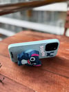 Stitch Popsocketli İphone Telefon Kılıfı Mavi