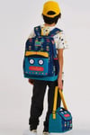 Coral High Kids Lacivert Çivit Robot Desenli 3'lü Okul Çanta Seti SET0123472