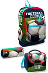 Coral High Kids Lacivert Futbol Desenli 3'lü Okul Çanta Seti SET0123779
