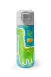 Coral High Kids Mavi Yeşil Dinozor Desenli Pipetli ve Direkt İçim Çelik Termos 500 ml 31798