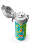Coral High Kids Mavi Yeşil Dinozor Desenli Pipetli ve Direkt İçim Çelik Termos 500 ml 31798