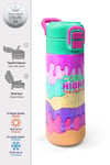 Coral High Kids Pembe Rengarenk Dondurma Desenli Pipetli ve Direkt İçim Çelik Termos 500 ml 31938 