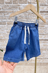 Denim Şort Gömlek Yaka Takım
