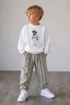 Erkek Çocuk 2 İplik Pantolon Keten Teddy Yeşil Takım