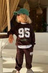 Erkek Çocuk 3 İplik 95 Baskı Kahve Takım